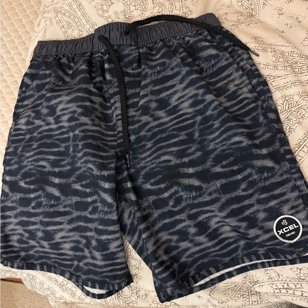XCEL Men's Athletic Shorts - Navy and White
